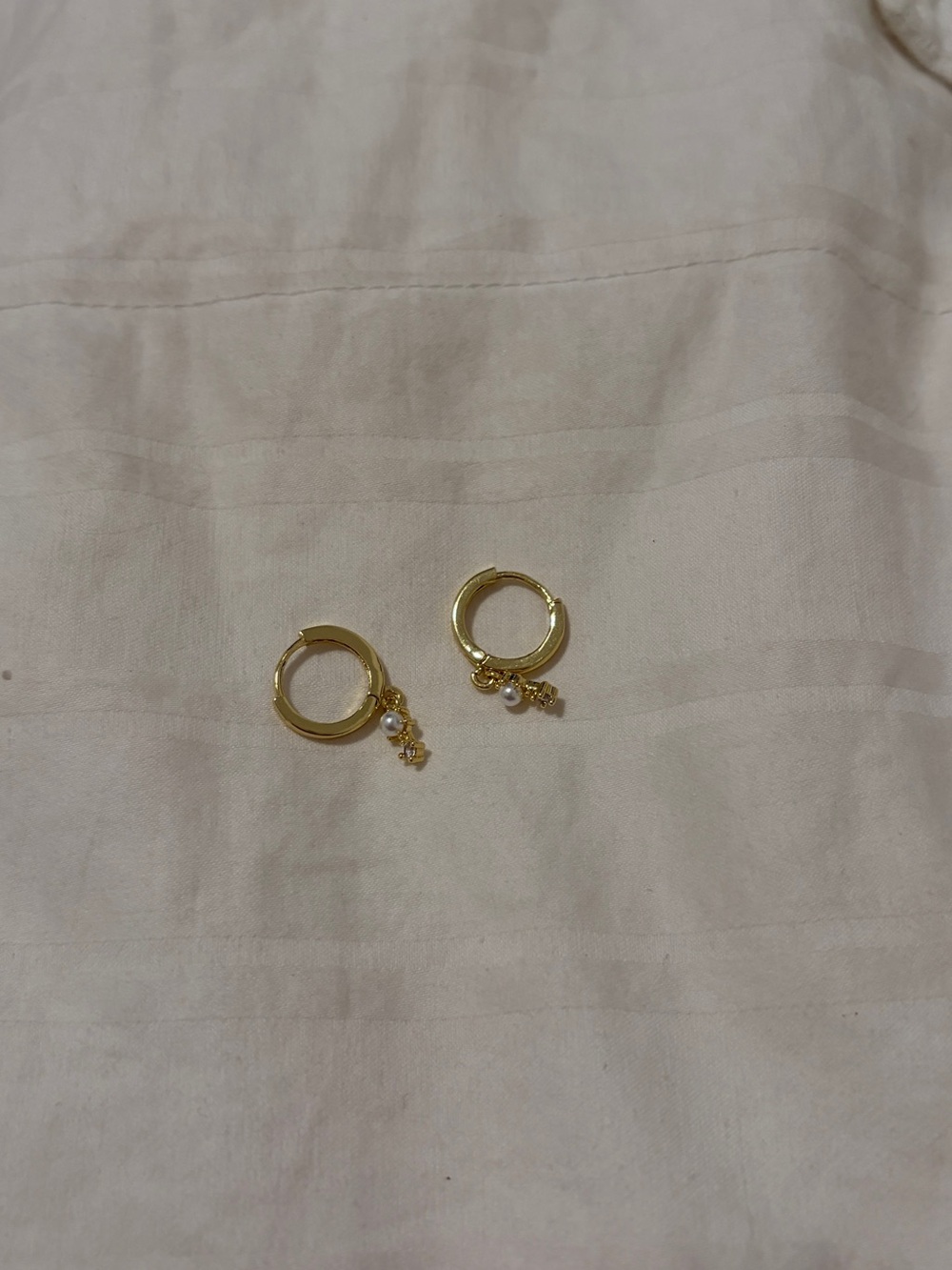 Luxe Gold Hoop Earrings with Crystal Charms - Women Jewelry